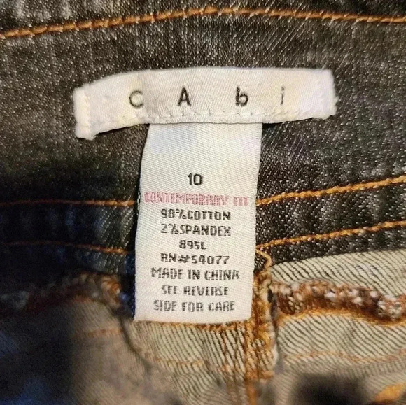 Cabi Jeans Women’s Size 10 Dark Blue Denim Contemporary Fit Bootcut - Picture 3 of 4